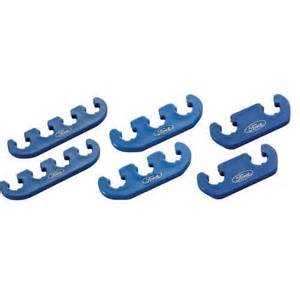 1965-73 FORD MUSTANG BLUE SPARK PLUG DIVIDERS BLUE FORD LOGO