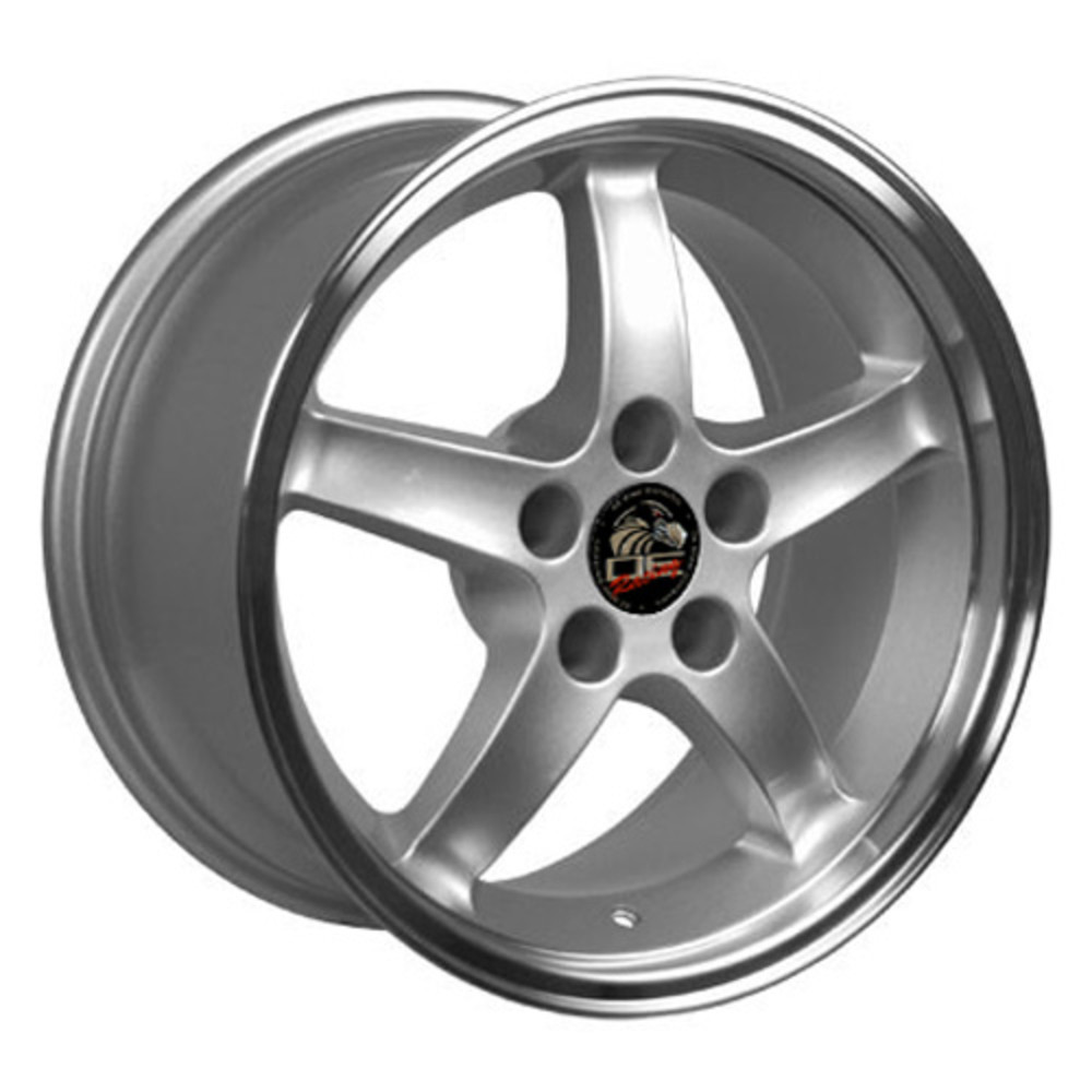 Machined Lip Silver Rims Fit Ford Mustang 17x9