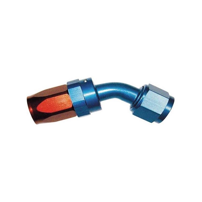 8 AN ALUMINUM HOSE ENDS 45° ELBOW (RED/BLUE)