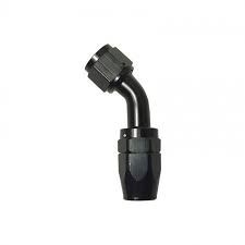 8 AN ALUMINUM HOSE ENDS 45° ELBOW (BLACK)