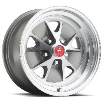 Mustang/Falcon Legendary 15 x 7 Styled Alloy Wheel, 5 on 4.5 BP, 4.25 BS, Charcoal / Machined