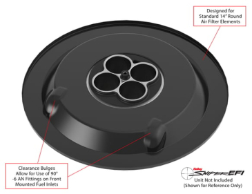 SNIPER EFI AIR CLEANER DROP BASE - BLACK