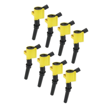 ACCEL IGNITION COIL - SUPERCOIL - 1998-2008 FORD 4.6L/5.4L/6.8L 2-VALVE MODULAR ENGINES - YELLOW - 8-PACK