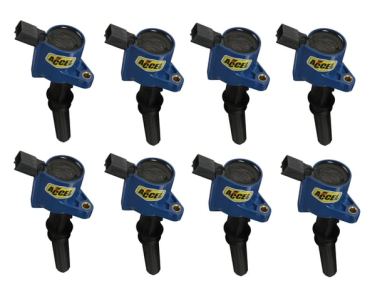 ACCEL IGNITION COIL - SUPERCOIL - 1998-2008 FORD 4.6L/5.4L/6.8L 2-VALVE MODULAR ENGINES -BLUE - 8-PACK
