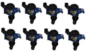 ACCEL IGNITION COIL - SUPERCOIL - 2004-2008 FORD 4.6L/5.4L/6.8L 3-VALVE ENGINES - BLUE - 8-PACK