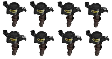 ACCEL IGNTION COIL - SUPER COIL - 2008-2014 FORD 4.6L/5.4L/6.8L 3-VALVE ENGINE, BLACK, 8-PACK