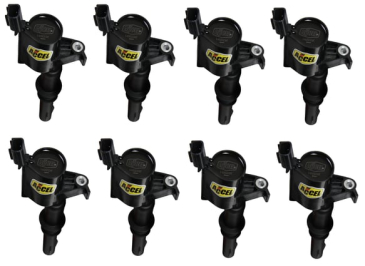 ACCEL IGNITION COIL - SUPERCOIL - 2004-2008 FORD 4.6L/5.4L/6.8L 3-VALVE ENGINES - BLACK - 8-PACK