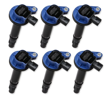 ACCEL IGNITION COIL - SUPER COIL SERIES - 2007-2016 FORD 3.5L/3.7L V6, BLUE, 6-PACK