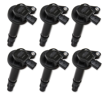 ACCEL IGNITION COIL - SUPER COIL SERIES - 2007-2016 FORD 3.5L/3.7L V6, BLACK, 6-PACK