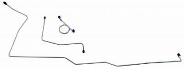 1966 FORD MUSTANG FRONT BRAKE LINE SET (MASTER CYLINDER TO HOSE): DRUM