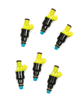 ACCEL - FUEL INJECTORS - 15 LB/HR - EV1 / Minitimer - High Impedance - Set of 6 injectors