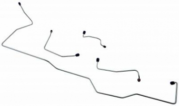 1967 FORD MUSTANG FRONT BRAKE LINE SET (MASTER CYLINDER TO HOSE): DISC BEF 2/1/67 WITH PROP VALVE AT REAR OF CAR