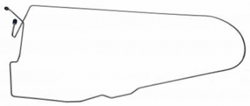 1967 FORD MUSTANG REAR LONG BREAK LINES (MASTER CYLINDER TO HOSE): FRONT DRUM BEF. 2/1/67