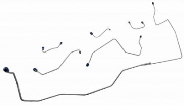 1968-69 FORD MUSTANG FRONT BRAKE LINE SET (MASTER CYLINDER TO HOSE): DISC