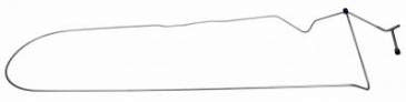 1968-69 FORD MUSTANG REAR LONG BREAK LINES (MASTER CYLINDER TO HOSE): ALL
