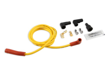 SINGLE WIRE REPLACEMENT KIT - STAIGHT AND 90° SPARK PLUG BOOTS - UNIVERSAL - YELLOW