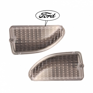 1969-70 FORD MUSTANG PARK LIGHT LENS - PAIR