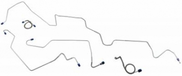 1970 FORD MUSTANG FRONT BRAKE LINE SET (MASTER CYLINDER TO HOSE): DRUM