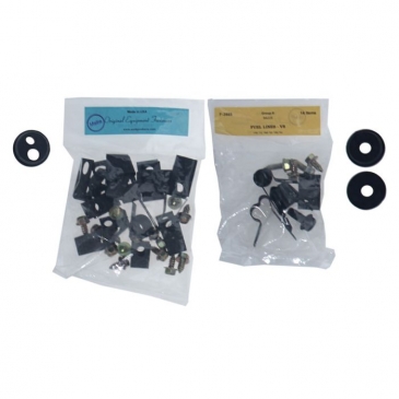 1971-1973 FORD MUSTANG BRAKE AND FUEL LINE JUNIOR HARDWARE KIT - V8 DRUM
