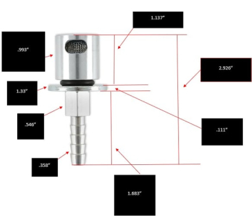 REMOTE MOUNT VENT VALVE FOR EFI FUEL TANKS