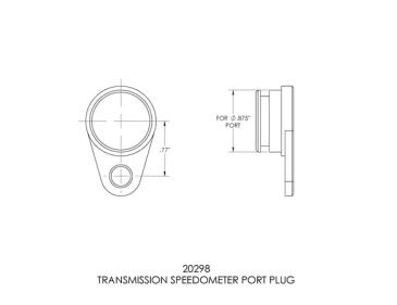 B&M TRANSMISSION SPEEDOMETER PORT PLUG / Fits Tremec TKX, 3550, T-5, TKO 5-speeds, Magnum 6-speeds, Borg Warner T-45 Manual Transmissions And Ford C4, C6 AOD, 4R70W & 4R75W Auto Transmissions
