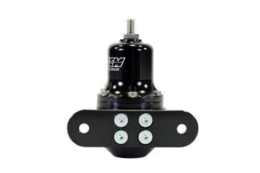 AEM UNIVERSAL ADJUSTABLE FUEL PRESSURE REGULATOR - 40-130 PSI / Inlet: 2 X -6AN (9/16-18) Outlet: -6AN - Gauge Port: 1/8 In. NPT - Black