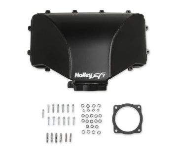 1986-1995 FORD 5.0 HI-RAM 95MM FABRICATED SIDE MOUNT PLENUM TOP - BLACK FINISH