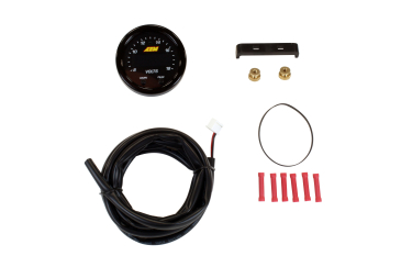 AEM X-SERIES VOLT GAUGE - BLACK BEZEL & BLACK FACEPLATE / 8-18 Volts