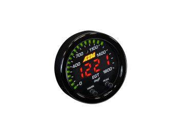 AEM X-SERIES EGT GAUGE - 0-1800F/0-1000C - Black Bezel And Black Faceplate