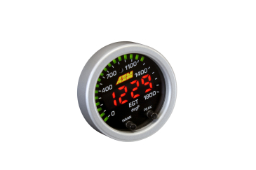 AEM X-SERIES EGT GAUGE - 0-1800F/0-1000C - Black Bezel And Black Faceplate