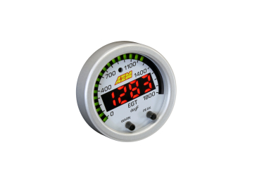 AEM X-SERIES EGT GAUGE - 0-1800F/0-1000C - Black Bezel And Black Faceplate