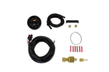 AEM X-SERIES PRESSURE GAUGE / 0-15 PSI - Black Bezel And Black Boost/Fuel Faceplate