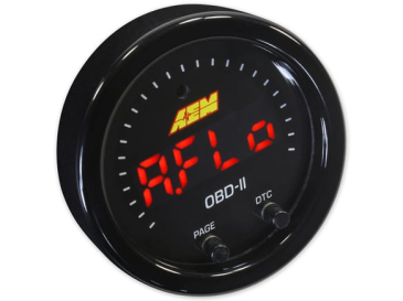 AEM X-SERIES OBDII GAUGE / Black Bezel And Black Faceplate