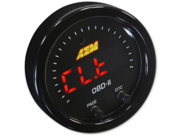 AEM X-SERIES OBDII GAUGE / Black Bezel And Black Faceplate
