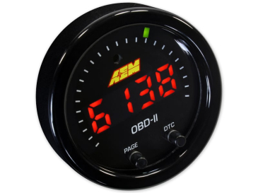 AEM X-SERIES OBDII GAUGE / Black Bezel And Black Faceplate