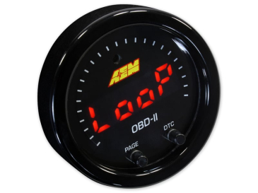 AEM X-SERIES OBDII GAUGE / Black Bezel And Black Faceplate