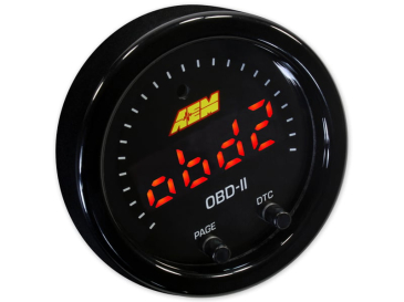 AEM X-SERIES OBDII GAUGE / Black Bezel And Black Faceplate