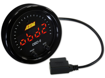 AEM X-SERIES OBDII GAUGE / Black Bezel And Black Faceplate