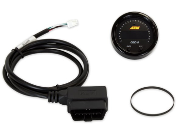 AEM X-SERIES OBDII GAUGE / Black Bezel And Black Faceplate