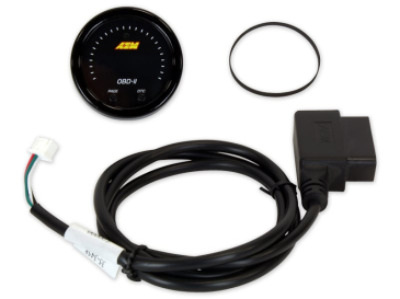 AEM X-SERIES OBDII GAUGE / Black Bezel And Black Faceplate