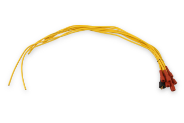 SPARK PLUG WIRE SET - 7MM - SUPER STOCK WITH COPPER CORE - UNIVERSAL STRAIGHT BOOTS - YELLOW
