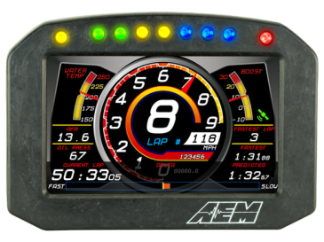 AEM CD-5FLG CARBON LOGGING & GPS-ENABLED FLAT PANEL DIGITAL DASH DISPLAY