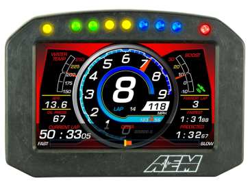 AEM CD-5FG CARBON GPS-ENABLED FLAT PANEL DIGITAL DASH DISPLAY