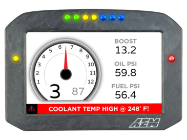 AEM CD-7FLG CARBON LOGGING & GPS-ENABLED FLAT PANEL DIGITAL DASH DISPLAY