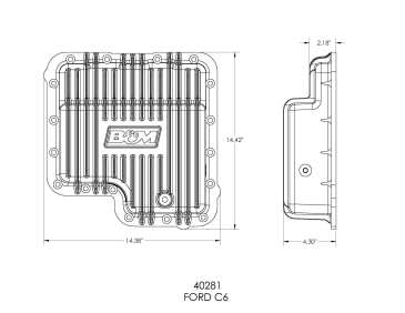 B&M HI-TEK DEEP TRANSMISSION PAN - FORD C6 - ALUMINUM