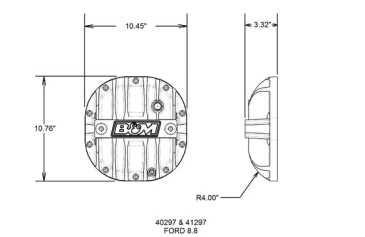 B&M HI-TEK ALUMINUM DIFFERENTIAL COVER FOR FORD 8.8-INCH