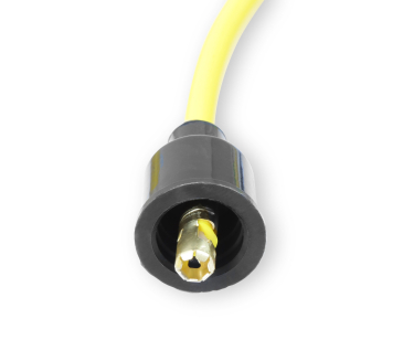 SPARK PLUG WIRE SET - 8MM - YELLOW WITH ORANGE STRAIGHT BOOTS