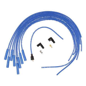 SPARK PLUG WIRE SET - SUPER STOCK - COPPER SPIRAL CORE - 8MM - BLUE