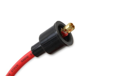 SPARK PLUG WIRE SET- 8MM - RED WIRE WITH RED STRAIGHT BOOTS