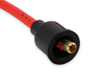 SPARK PLUG WIRE SET - 8MM - UNIVERSAL - RED WIRE WITH RED STRAIGHT BOOTS